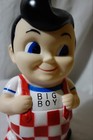 Vintage 1980s Bob s Big Boy Coin Piggy Bank Plastic W  Plug 10    Americana Mascot