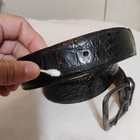 Vintage Ralph Lauren Sterling Silver  Genuine Alligator Belt Italy Rl85 Size 30