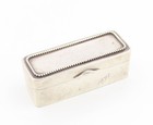 925 Sterling Silver Vintage Snuff Box Beaded Rectangular Cigarette Case  Tr4222