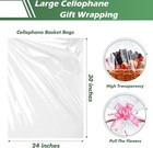 100 Packs Large Cellophane Bags 24  X 30  Clear Gift Basket 
