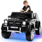 Joyldias Black 12v Electric Kids Ride On Car Mercedes-benz Toys Truck Led Remote