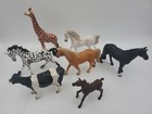 Schleich Farm Animal Toy Plastic Figurines Horses Colt Cow Girrafe Lot Of 7