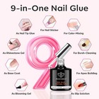Gel X Nail Kit  Gel X Nail Tips Medium Square  9-in-one Nail Glue   Portable U V