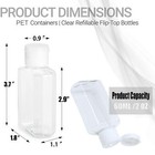 2 Oz 60 Ml Empty Clear Refillable Flip Top Pet Plastic Travel Bottle Containers