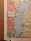 Old Vintage Michigan Atlas Map 1961 Msm Life Pictorial Atlas Of The World