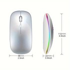  2 4ghz Wireless Optical Mouse Usb Rechargeable Rgb Cordless Mice For Pc Laptop 