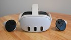 Meta Quest 3 Vr Headset 120hz Plus Controllers  white   Case  And Clear Cover