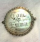 Antique Victorian 1877 Seated Liberty Silver Half Dollar Love Token Tom   Emma s