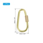 2 Pack Brass Key Ring Screw Lock Clip Keychain Hook Holder For Keys