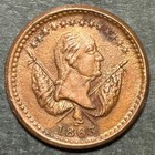 Unc 1863 F-118 418 Cwt Washington   Peace Forever Patriotic Civil War Token Q182