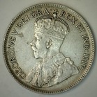 1917 C Newfoundland Silver 25 Cents Coin Very Fine Circulated 25c Canadian Vf