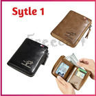 Mens Rfid Blocking Leather Wallet Credit Card Id Holder Zipper Purse Waterproof