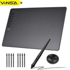 Vinsa T1161 Graphics Drawing Tablet 8192 Levels Battery-free Stylus Usb-c