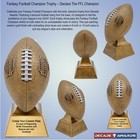 Custom Engraved Fantasy Football Champion Trophy  Gold      6 Or 12 Inch