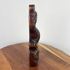 New Zealand Maori Tribal Art Hand Carved Paua Shell Eyes Sculpture Tiki 9 5   
