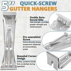 5 Inch Roofing Gutter Hangers  Quick Screw Hidden Gutter Support Brackets For Re