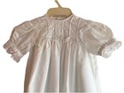 Vintage White Baby Christening Baptism Gown Long Layered Lace Cotton
