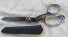 Gingher 8  Scissors With Bent Handle And Original Sheath Mexico Right Handed