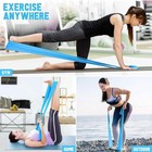 Yoga Stretch Resistance Bands Exercise Pilates Yoga Aerobic Gym Home Workout Lot
