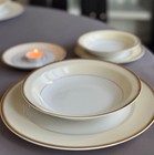 Fukagawa Arita Japan Porcelain China Set Pattern 400 Gold Trim