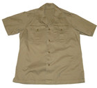 Vintage 1950s Us Army 1956 Short Sleeve Khaki Uniform Shirt  Cotton Twill  Med