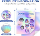 50 Sheets Holographic Sticker Paper 8 5 X11 Inch For Inkjet Printer   Laser Prin