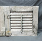 Antique Pair 16x18 Shabby White House Window Wood Louvered Shutters Vtg 1373-25b