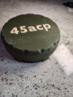 45 Acp Ammo Box Holds 37 cartridges  Lid Screws On  Green  3d Printed 