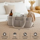 Baby Diaper Caddy Organizer For Changing Table     Stylish Nursery Storage Bask   