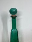 Vtg 90s Hinmark Enterprises 17  Green Glass Genie Decanter Bottle Cork Stopper