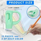 15pcs Pencil Grippers For Kids Handwriting  3 Color Toddler Pencil-grips Rubber