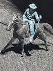 1960s 2 Marx 54mm Civil War Union Cavalry Toy Soldiers W horses
