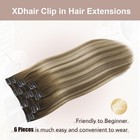 Xdhair Human Hair Clip In Hair Extensions 22 Inch  3 8 22