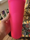 Starbucks Venti Hot Pink Studded Matte Tumbler 24oz Nwt