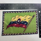 Vtg Country Nation Columbia Flag Large Cigar Tobacco Felt   Flannel Patch 27tq