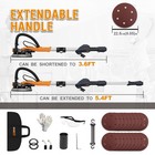 Electric Drywall Sander W vacuum-6-speed foldable 1900rpm popcorn Ceiling Tool