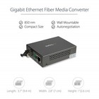 Startech Compact Gigabit Ethernet Fiber Media Converter W  Sfp Transceiver