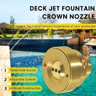 New Swimming Pool Spa Brass Deck Jet Fountain Nozzle 3 Holes Water Hole Pump