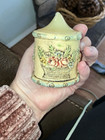 Vtg Candle Victorian Style Hand Painted Flower Basket   Holder Made West Germany