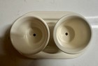 Paltzgraff Vintage Planter Pot Set Of  2 With Plate Made In The Usa Stoneware