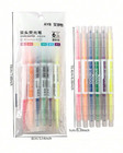 6-piece Double-headed Highlighter Set - 6 Colors  Fine   Broad Tips - New