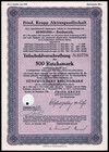 1939 Krupp Full Set Rm500-5000 Bonds First Wwii Issue Panzer Tanks   U Boats F 
