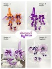 Ring Bearer Pillow Flower Girl Basket Set Purple Orange Orchid Lavender Eggplant