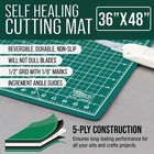 36  X 48  Green black Self Healing 5-ply Double Sided Durable Cutting Mat