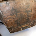 Antique Asian Chinese Wooden Rice Grain Basket Bucket Primitive