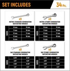 Gearwrench Ratcheting Wrench Set  Sae And Metric-- 34-pc 