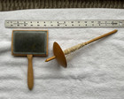 1 Clemes   Clemes Wool Carding Brush Paddle Sheep 5     X 3 5     With Drop Spindle