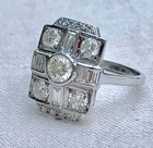 Art Deco 1 40 Ct White Diamond Antique Vintage Wedding Ring 925 Sterling Silver