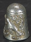 Vintage Pewter Thimble Two Bird Design Made In England