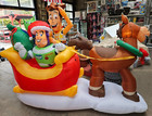 Gemmy 8ft Wide Disney s Toy Story Sleigh Scene Christmas Inflatable